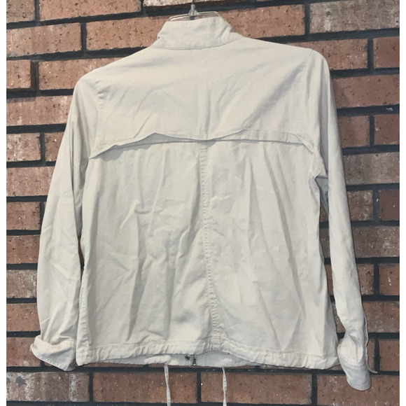 Christopher & Banks Womens Tan Jacket With Drawstrings Size S - Picture 4 of 5